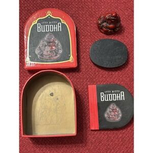 Itty bitty Buddha Desk Shrine Offering Icon Buddhist Zen Figure With Base